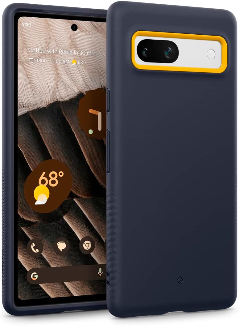 CASEOLOGY by Spigen Nano Pop Back Cover Case Compatible with Google Pixel 7a with Military Grade Drop Protection (TPU and PC | Blueberry Navy)