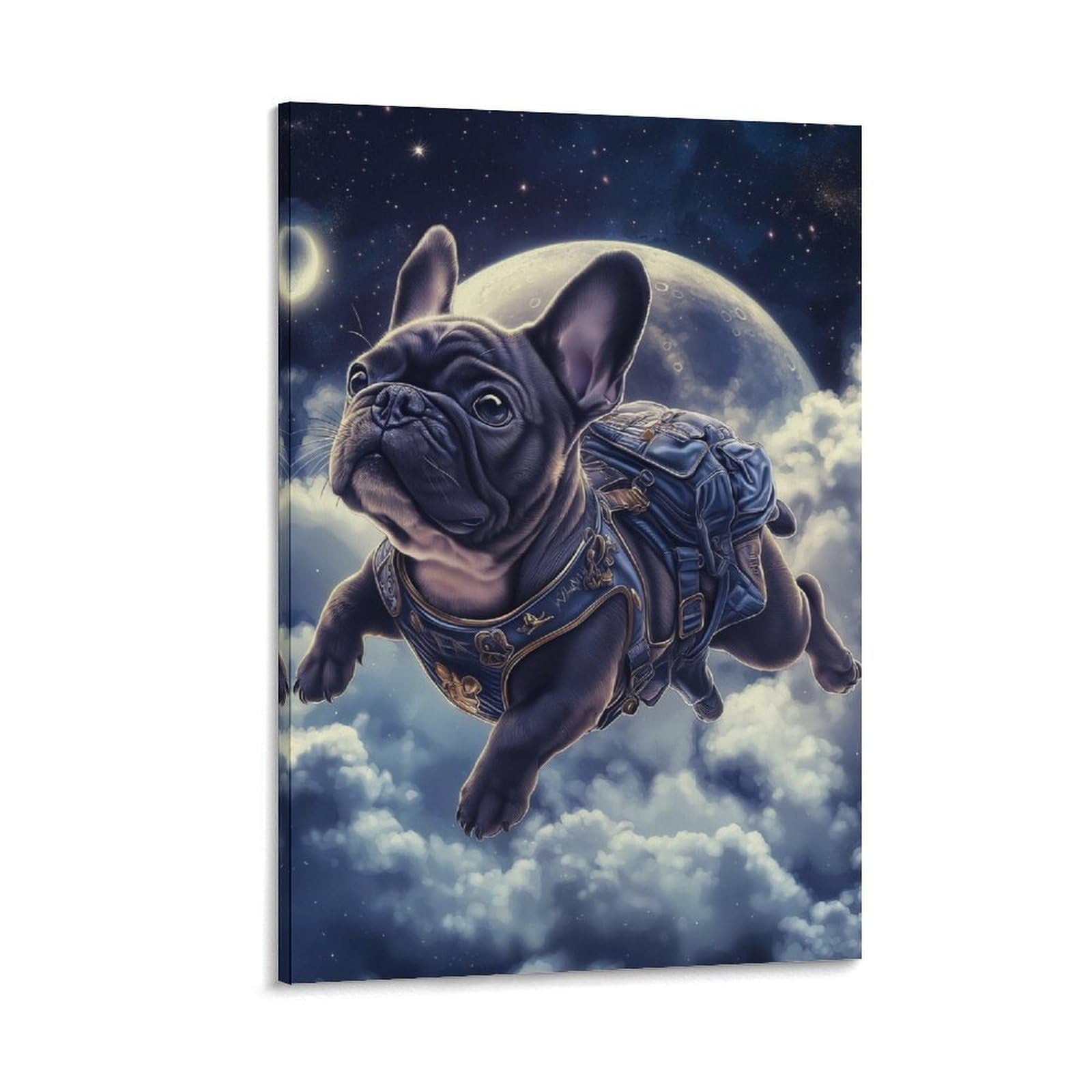 DCABEIOOE FRENCH BULLDOG Wall Decor Poster Canvas Prints Picture Modern Canvas Wall Art Picture Wall Hanging for Bathroom Wall Decor 08x12inch(20x30cm)