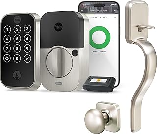 Yale Assure Lock 2 - Pantalla táctil con Wi-Fi y mango Ridgefield en níquel satinado