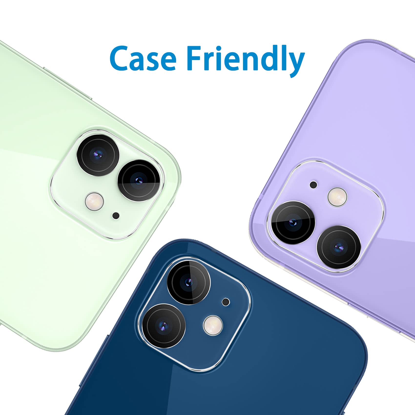 【3 sztuki】Osłona obiektywu aparatu Dengduoduo do iPhone'a 11 i iPhone'a 12 Mini, Ultra HD, szkło hartowane, twardość 9H, odporne na zarysowania, przyjazna dla etui, łatwa w instalacji [nie wpływa na