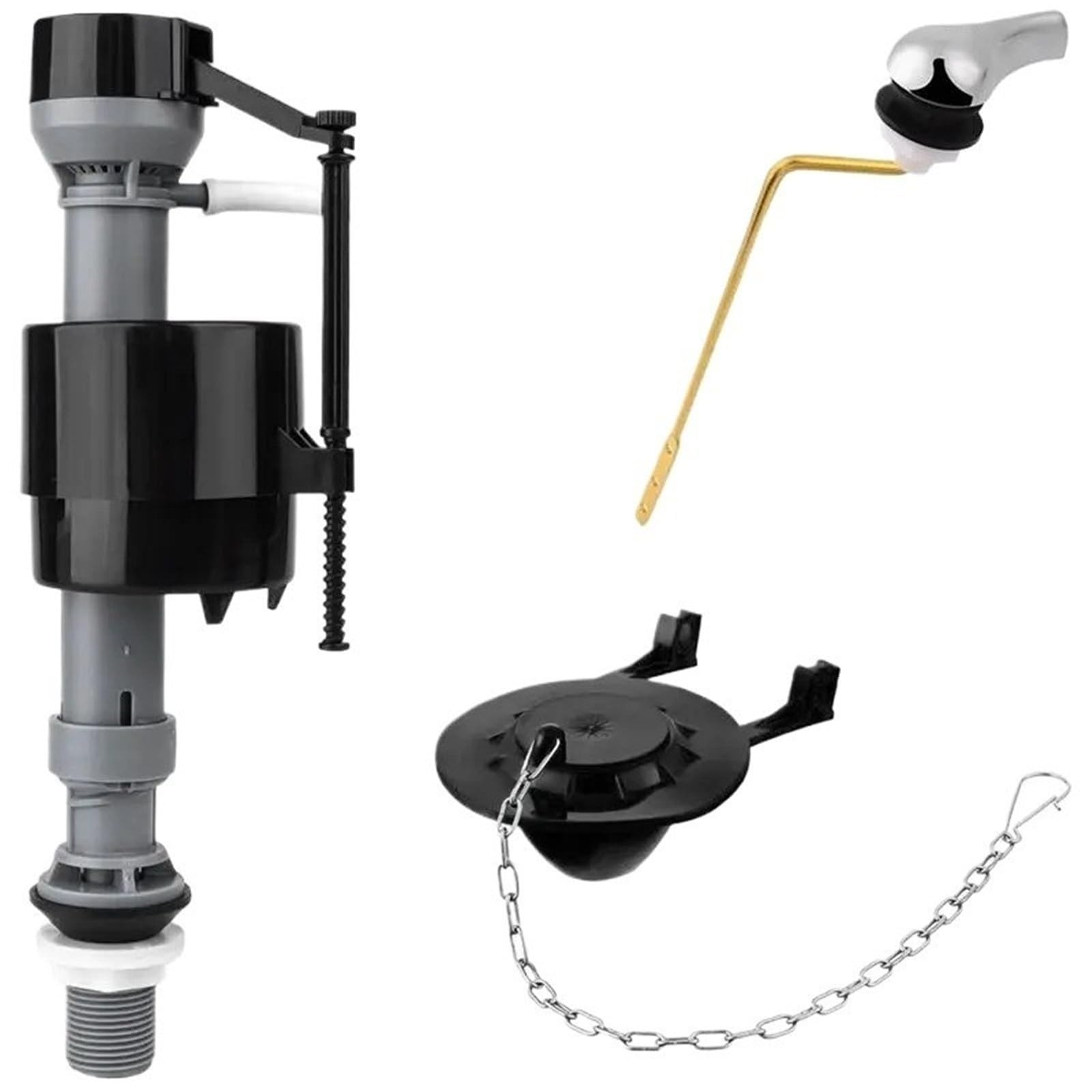 Galleggiante Cassetta Wc Kit di riparazione universale for WC con scarico | Set di sostituzione della maniglia della valvola di riempimento