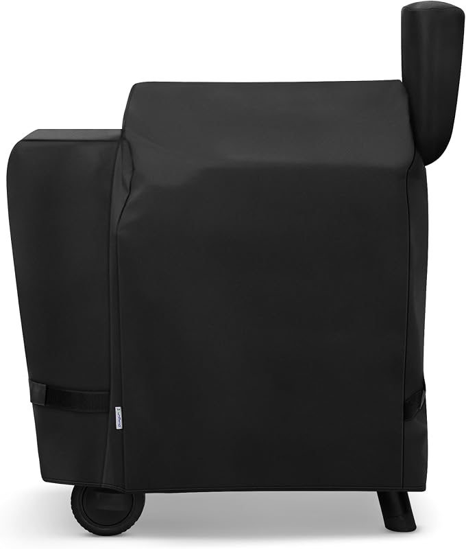 SunPatio Outdoor Heavy Duty Waterproof Wood Pellet Grill and Smoker Cover, UV Resistant Full Length BBQ Cover Compatible with Traeger 22 Series, Lil' Tex Grill and More, All Weather Protection