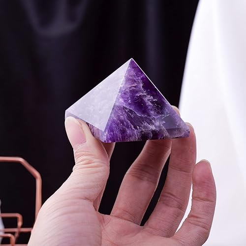 Miniatura 6 de Runyangshi Natural Dream - Generador de energía de pirámide de cristal de amatista  196 x 196 pulgadas 20 x 20in pirámide de cristal curativo para