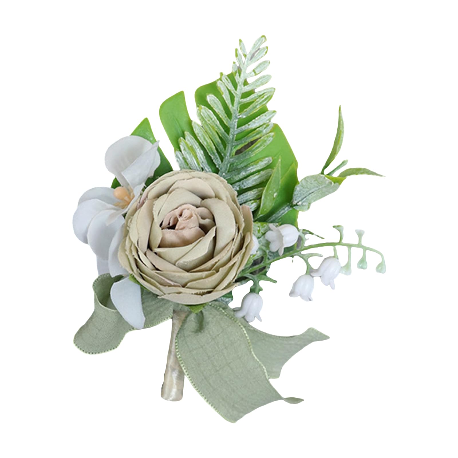 ZHANGYEZHAN Groom Boutonniere Bridesmaid Silk Flower Wedding Ceremony Photography Accessories Corsage Flower for Special Occasion Elegant Wrist Corsage