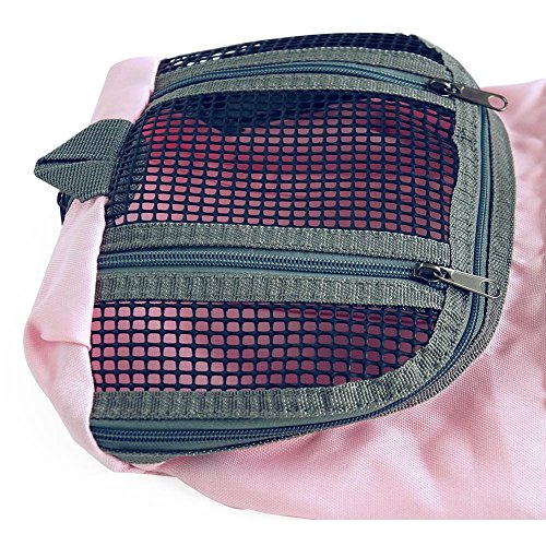 Cinf Cat Pet Supply Grooming Bag Restraint Bag Cats Nail Clipping Cleaning Grooming Bag,No Scratching Biting Restraint for Bathing Nail Trimming Injecting Examining,(Pink,M) - Thumbnail 7