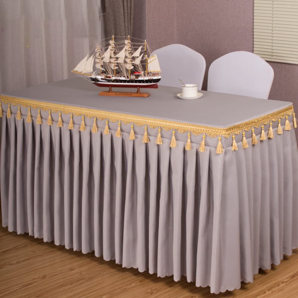 Nappe basse grise ajustée pour habiller et protéger vos tables de buffet