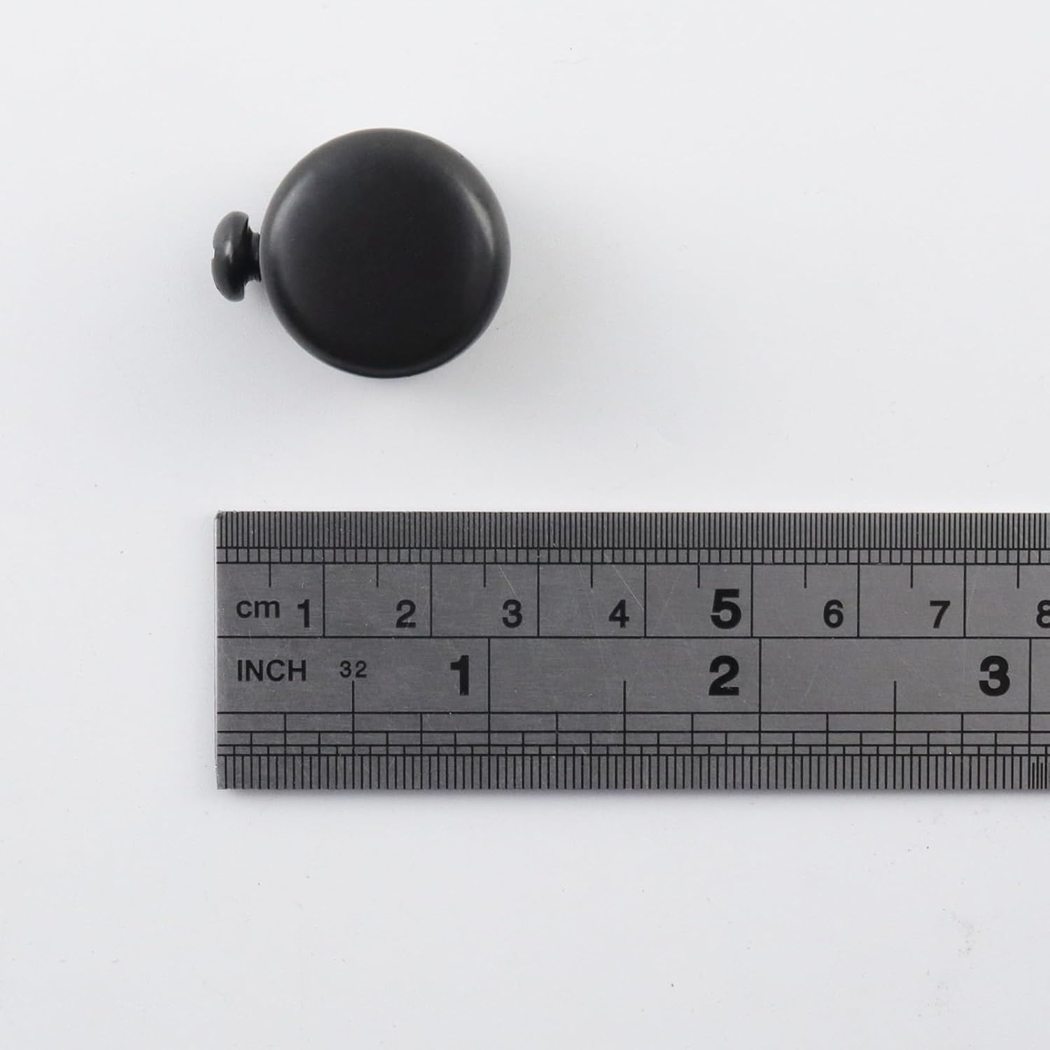 Semetall Curtain Rod End Caps Finials with Screw for 0.75" Rod,Black,4Pcs