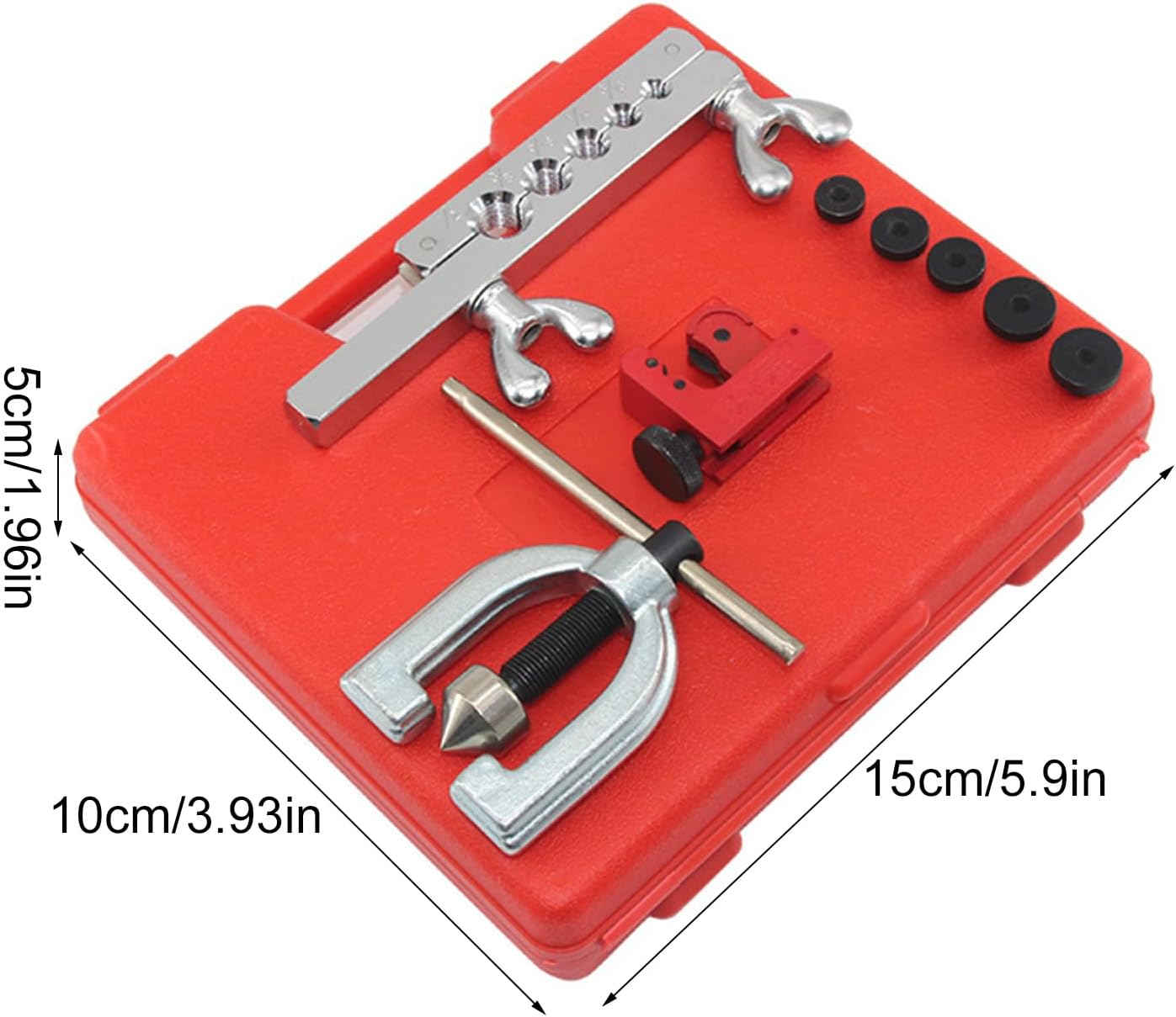 自動車用フレアツールセット軟鋼および真鍮パイプ金属チューブフレアツール収納ケース付き 自動車用フレアツールセット軟鋼および真鍮パイプ金属チューブ フレアツール収納ケース付き Amazon | Socpuro フレアリングツール セット 6 8 10 12 16 19 6サイズ対応 偏芯式 ...