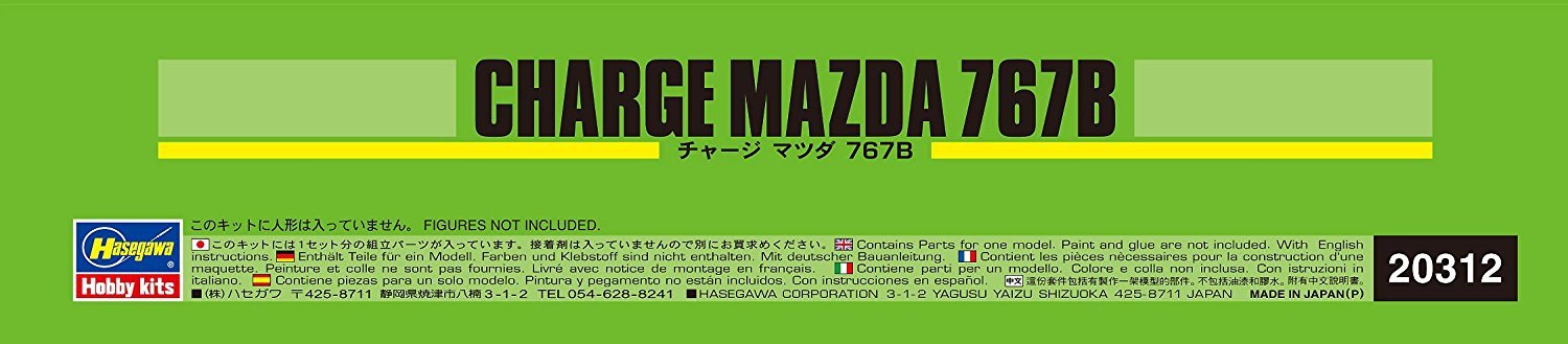 Hasegawa - 1/24 Charge Mazda 767B - Plastik-Modellbau - Maßstab: 1:24