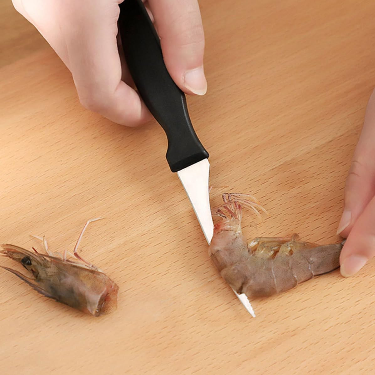 2pcs Stainless Steel Shrimp Peeler Tool for Safe Kitchen Use image 4