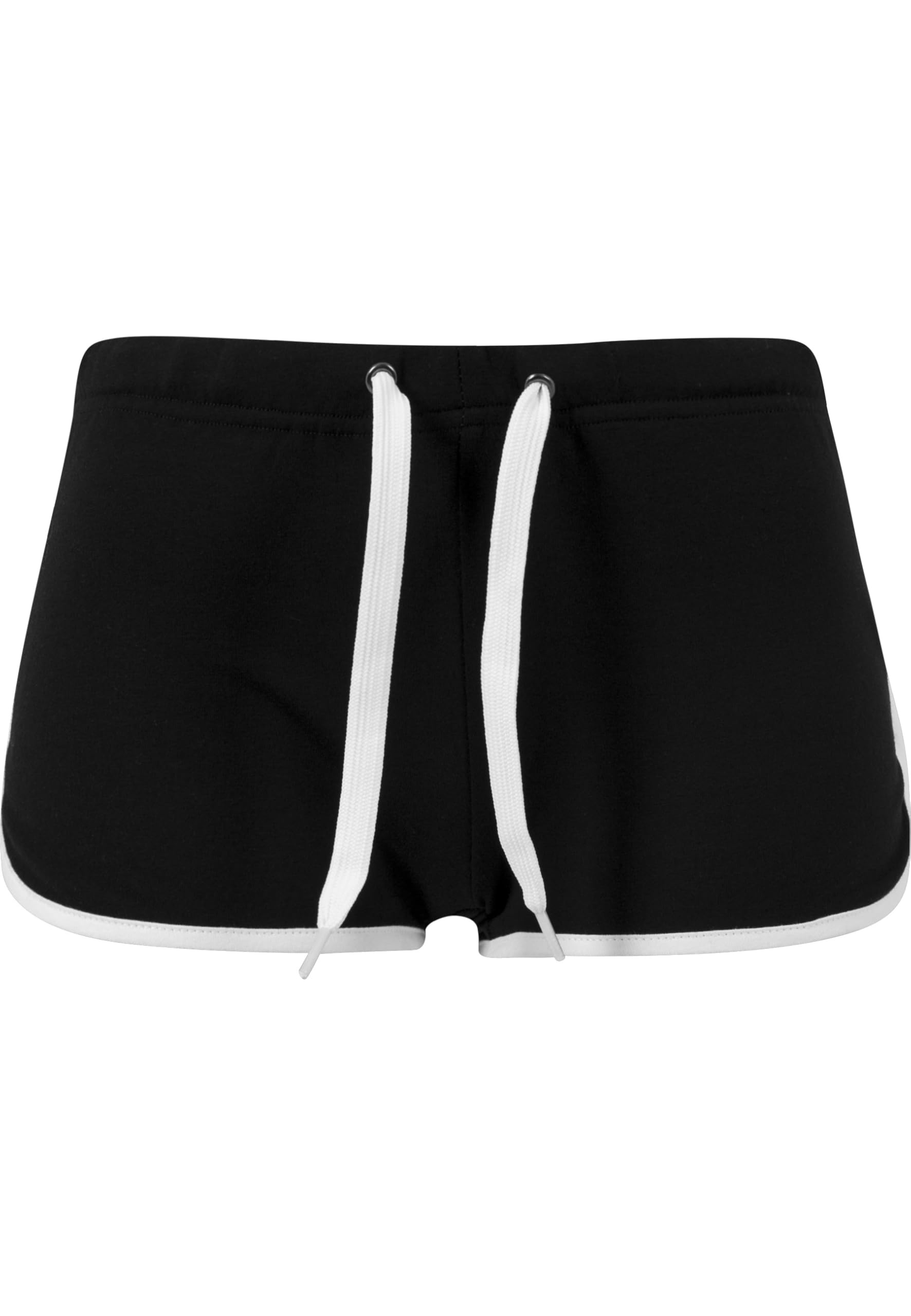 Urban Classics Women's Ladies French Terry Hotpants Shorts, Multicoloured (Blk/Wht 50), L UK