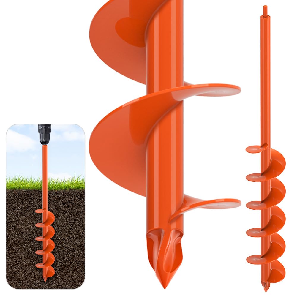 Dolibest Garden Auger Drill Bit 81x10cm Post Hole Digger Bulb Plant Tool