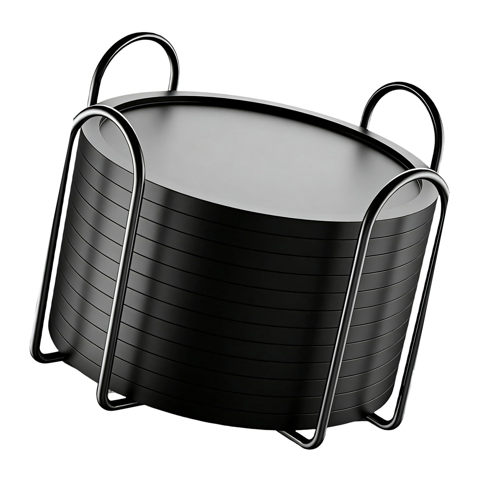 6 / 12Pcs Silicone Drink Coasters with Holder Cup Mat for Nonslip and Secure Placement on Any Surfaces Silicone Coasters