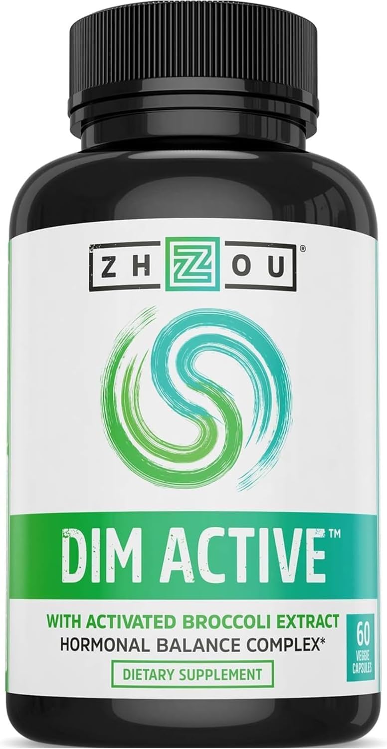 DIM Active | Menopause & Estrogen Metabolism Supplement with 250mg DIM Plus Broccoli Seed Extract & Bioperine | for Women & Men | 60 Capsules