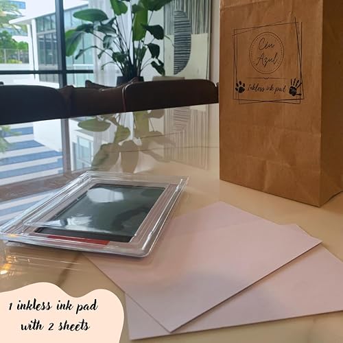 Miniatura 4 de Almohadilla de tinta sin tinta para pies de bebé y patas de perro y gato, 100% segura, tacto limpio (no tóxico, sin contacto con la piel), perfecto