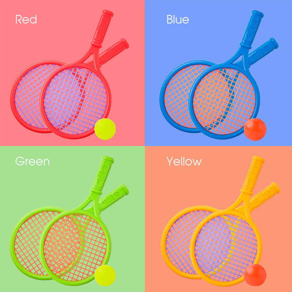 Set di racchette da tennis per bambini, divertente, con palline, per casa, giardino, spiaggia, scuola, allenamento sportivo