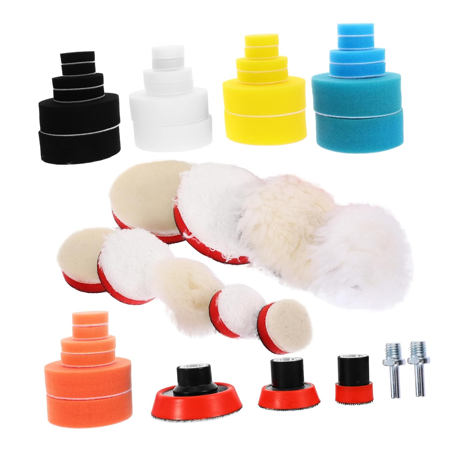 Mikinona Polishing Buffing Wheel 1 Set Drill Buffer Attachment Car Buffer Pads Scratch for Vehicles