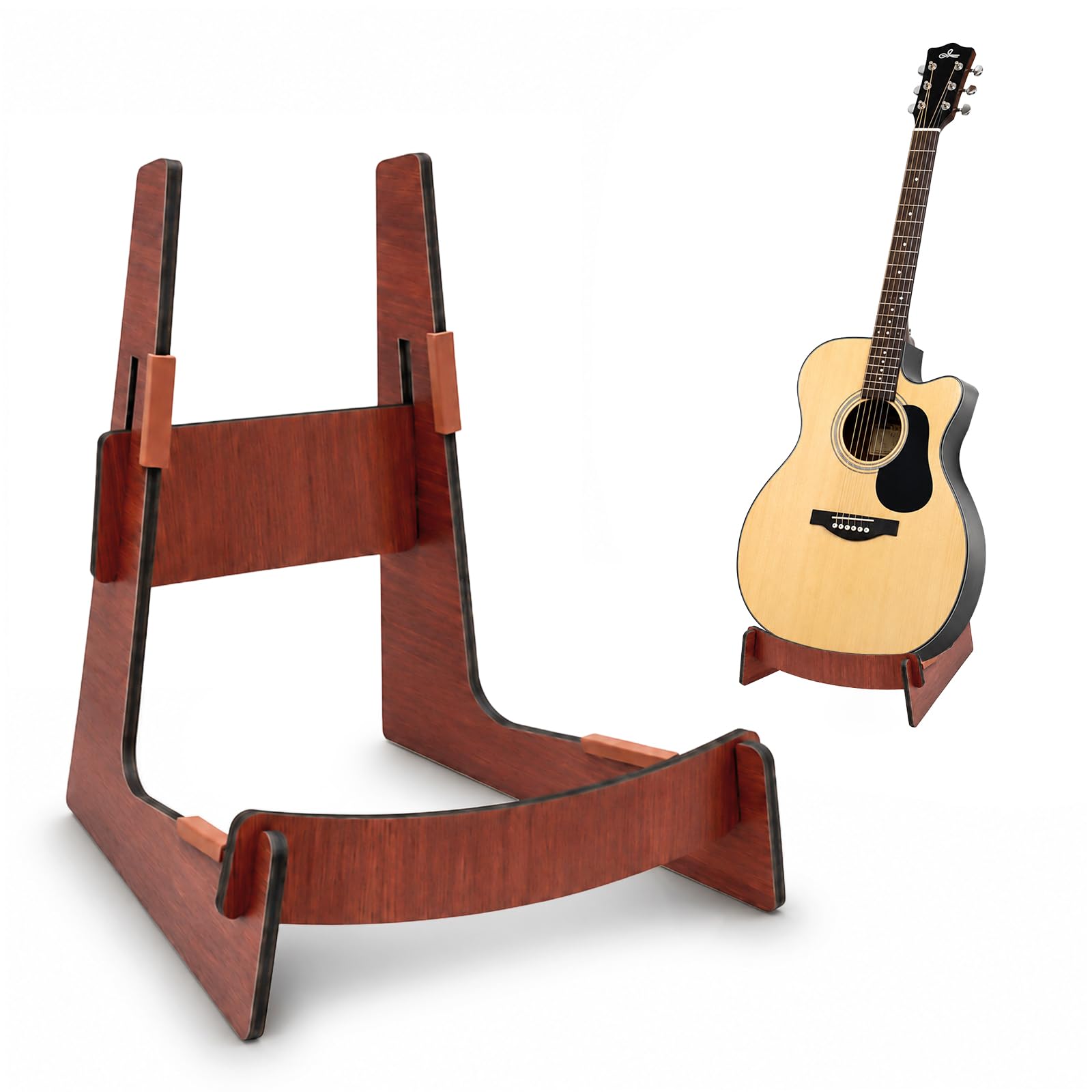 support guitare sol bois