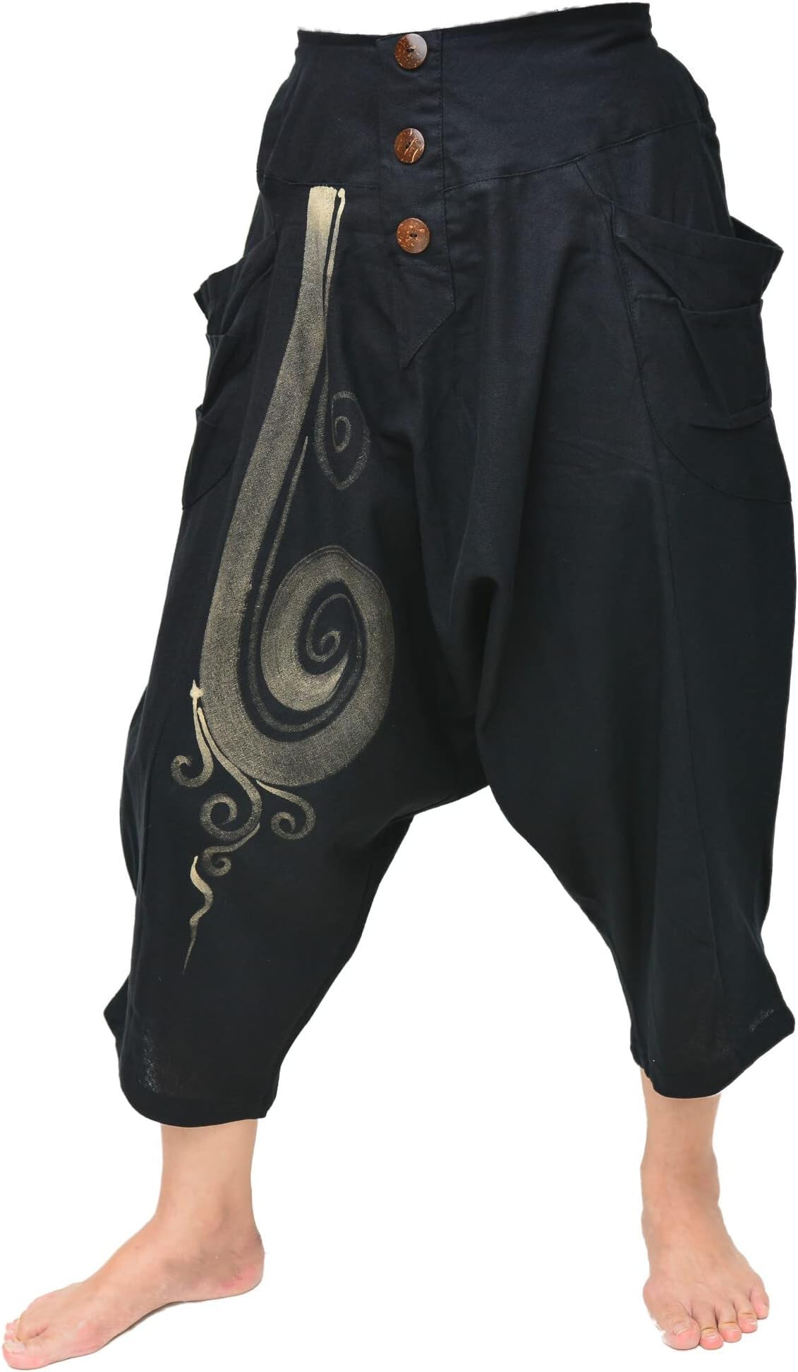 SiamroseHarem Pants Men Women Casual Yoga Lounge Trousers Shorts 2 Pockets