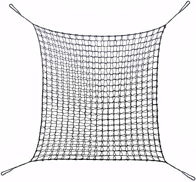 Kids Climbing Net 3.2x9.8ft Double Layer Heavy Duty Outdoor Safety Net for Treehouse Backyard Adventure & Jungle Obstacle Training Durable Climbing Accessories Black