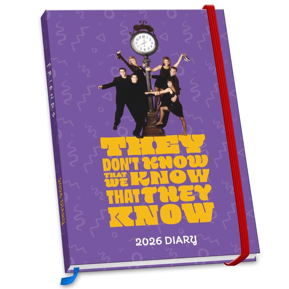 2026 DIARY FRIENDS WEEK TO VIEW HARDBACK A5 DIARY OFFICIAL PRODUCT