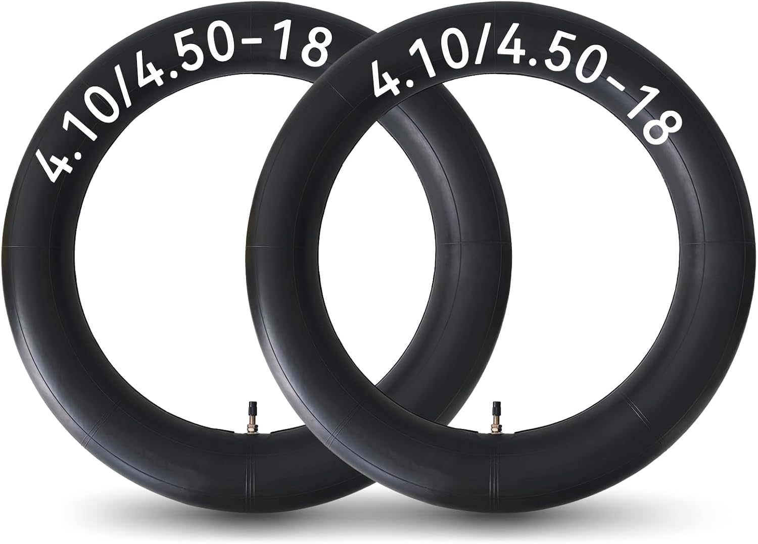 2 Pack 4.10/4.50-18" Dirt Bike Inner Tube with TR4 Straight Valve for 110/100-18,110/90-18,110/80-18,120/90-18,120/80-18,100/100-18 Motorycle Tire Tubes