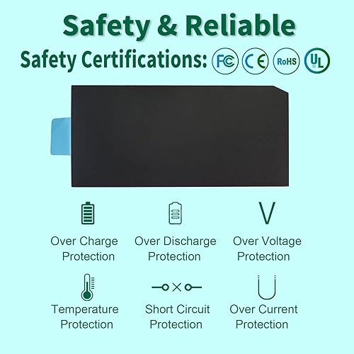 Miniatura 3 de DMKAOLLK Reemplazo de batería X8VWF de 97 Wh para Dell Latitude 14 Rugged Extreme 7404 7414 E7404, Latitude 14 Rugged 5404 5414 E5404 Series P45G