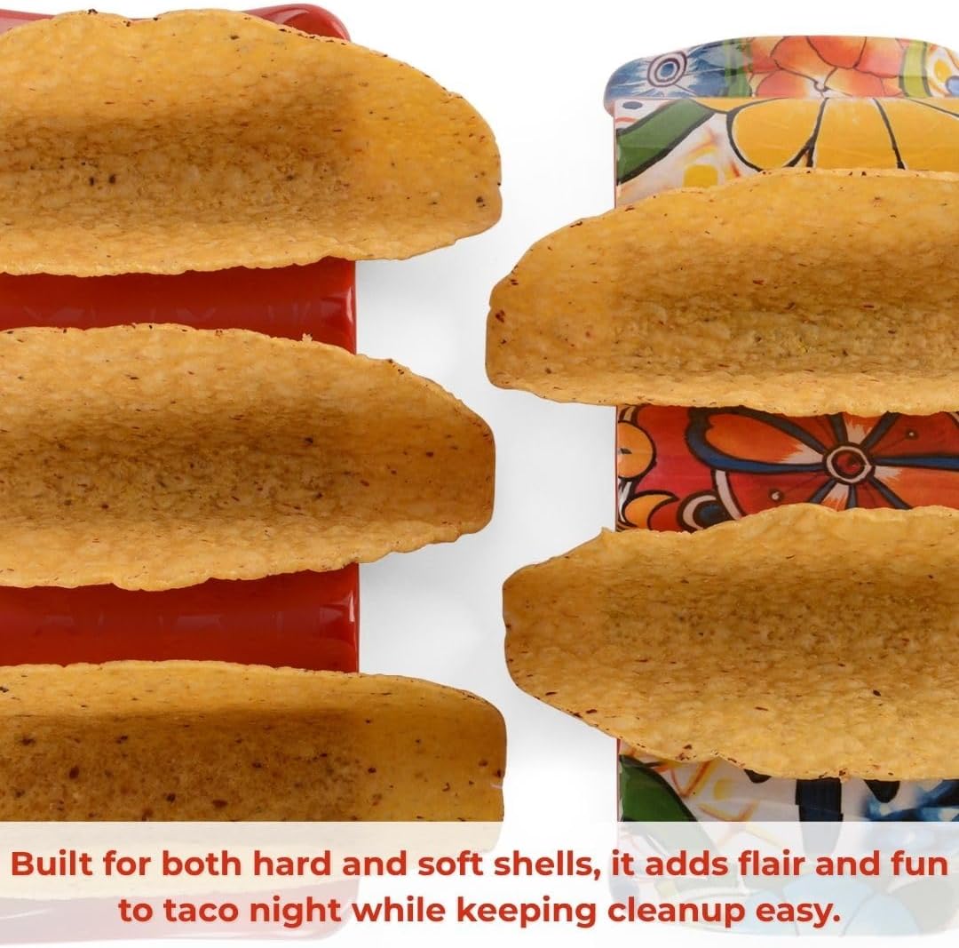 Prepara Multiple Taco Holder, Yellow, Holds 3 Tacos