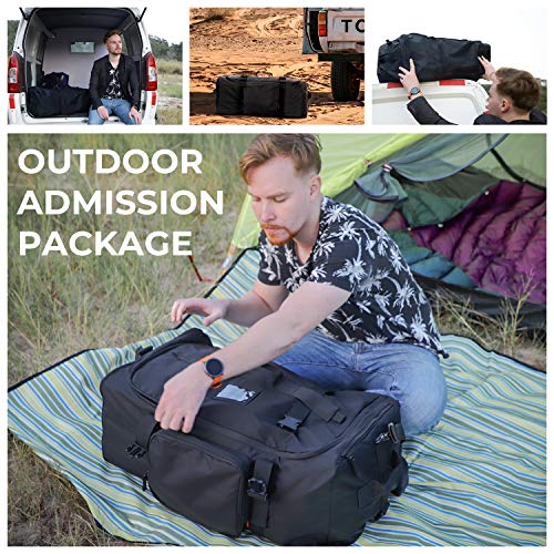 MIER Expandable Cargo Duffel Foldable Lightweight Sports Equipment Bag, 90L, Black