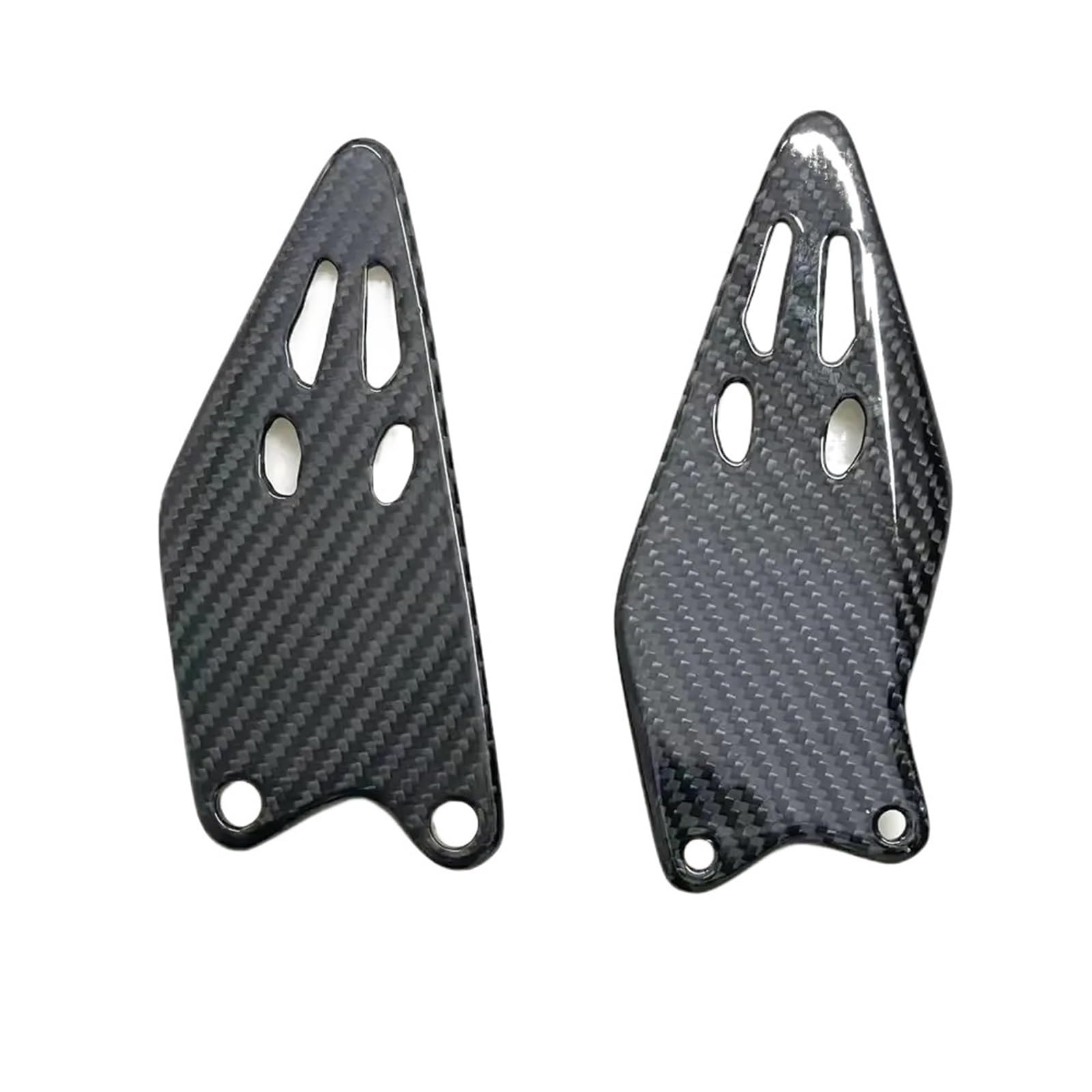 Protector de Escape Protectores de talón y reposapiés Traseros de Fibra de Carbono para Kawasaki ZX-6R 636/2019-2025 Deflectores de Calor para Escape