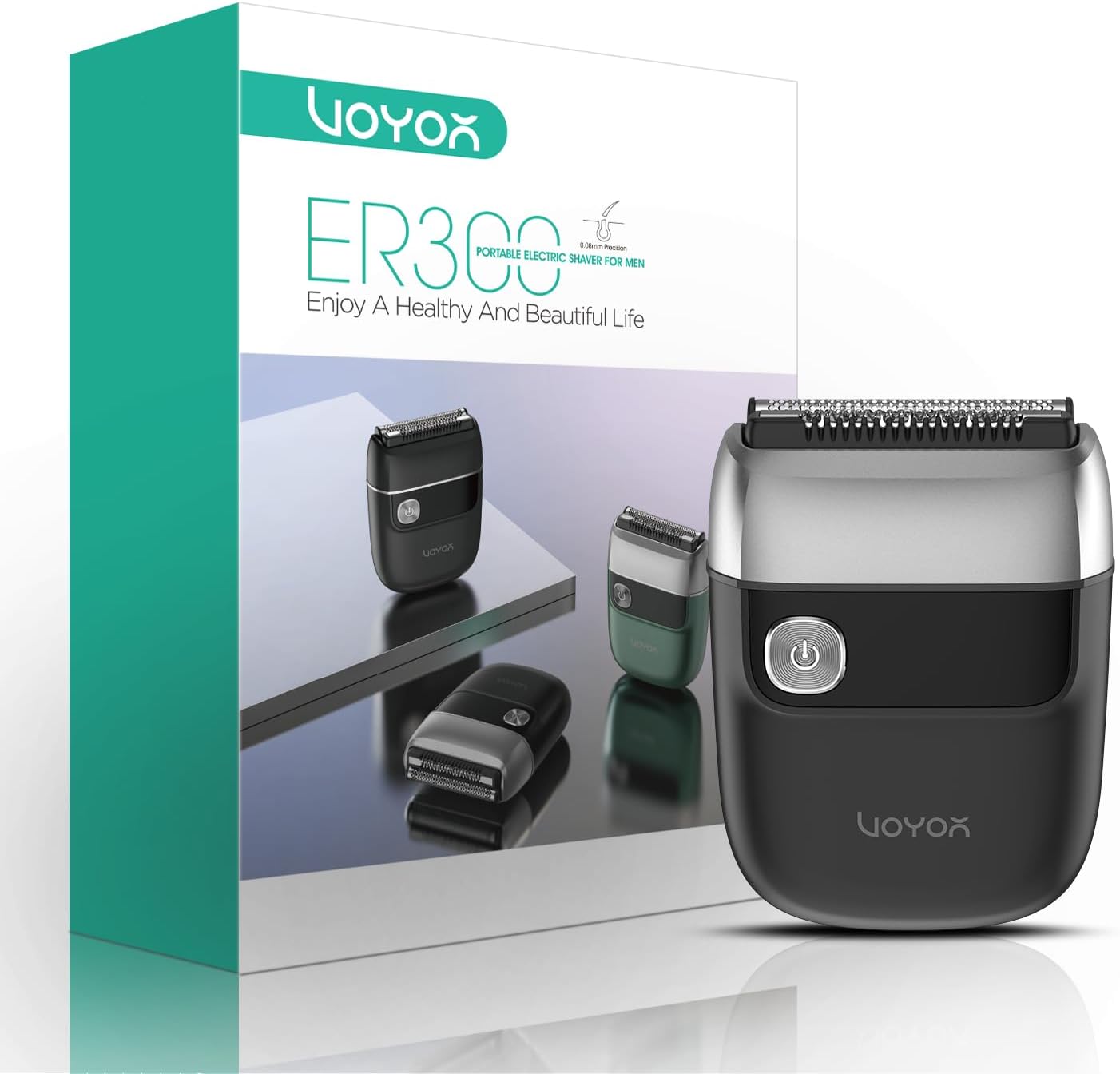 VOYOR Foil Shaver, USB Mini Shavers for Men Rechargeable Electric