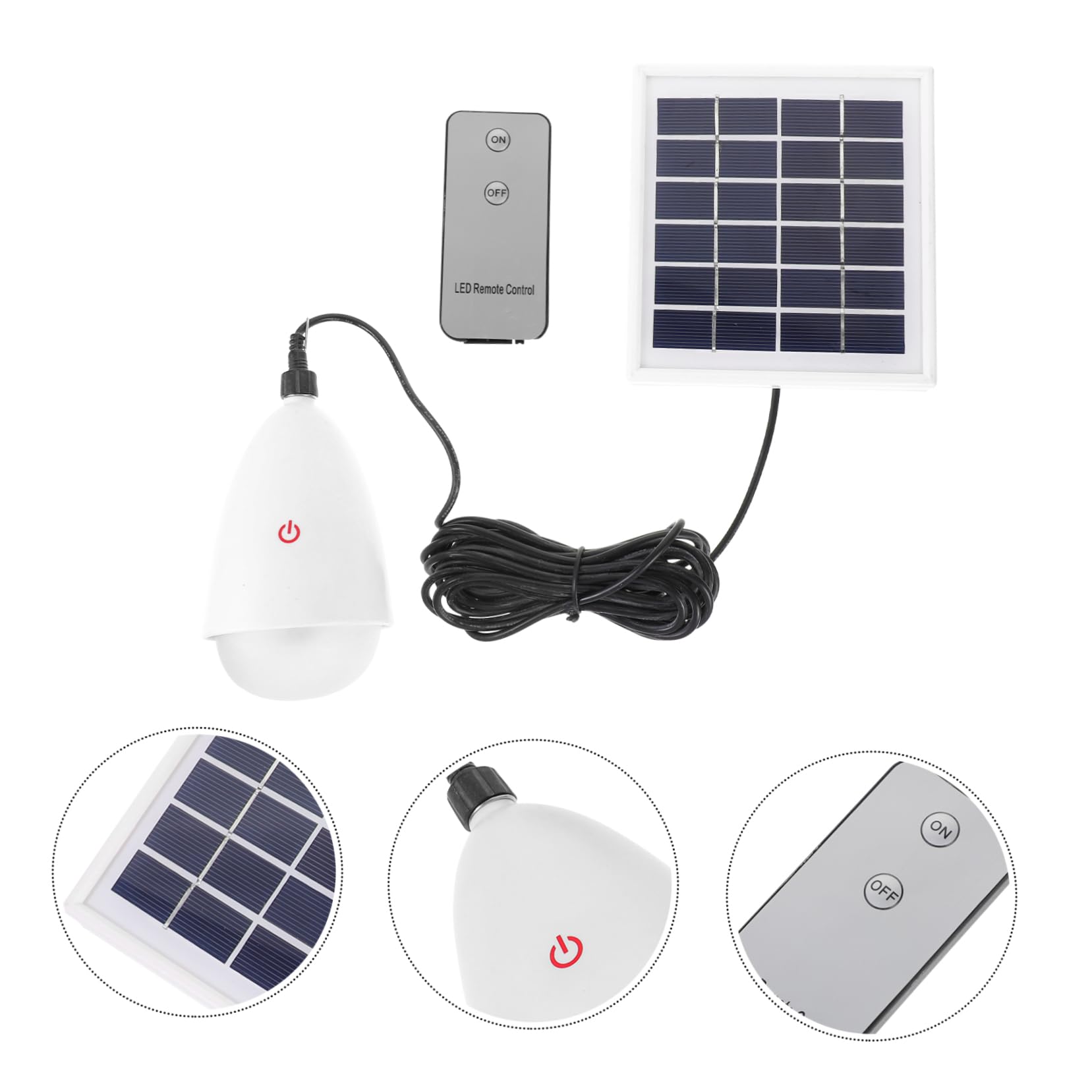 Yardwe Solarbetriebene Led-leuchte Für Camping Angeln Und Zelte Wiederaufladbare Notbeleuchtung Mit Solarpanel Für Außenbereich Und Notfälle Energiesparend Und Praktisch