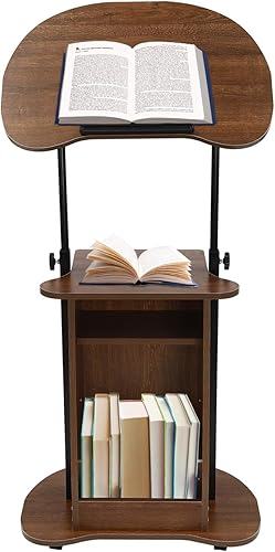 Podio portátil para laptop, soporte de podio portátil de altura ajustable, escritorio de pie sentado a pie, atril portátil, soporte de podio,