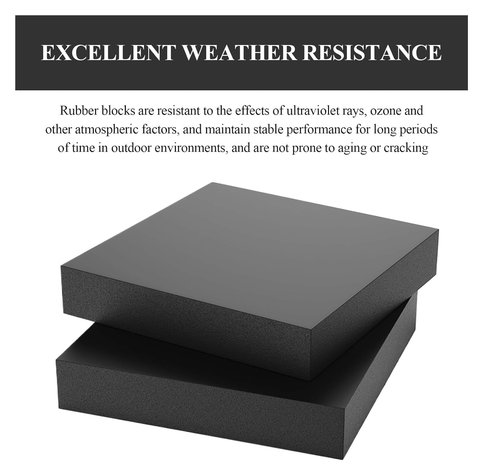 4 Stück Gummiblöcke 60 × 60 × 30 mm - 60 × 60 × 60 mm, quadratisches Stoßpolster aus industriellem Gummi, geeignet for Gebäude und Häuser(60x60x60mm)