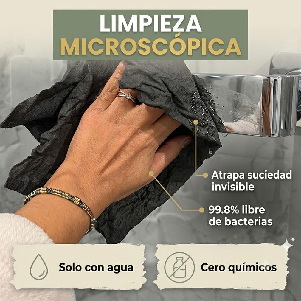 Genérico Paño Mágico Antonio Herato de Microfibra 5/10/15/25 Unidades 30x40cm Bayetas de Limpieza Ultra Absorbentes sin Pelusas para Cristales Ventanas Cocina y Espejos (Gris,25pcs)
