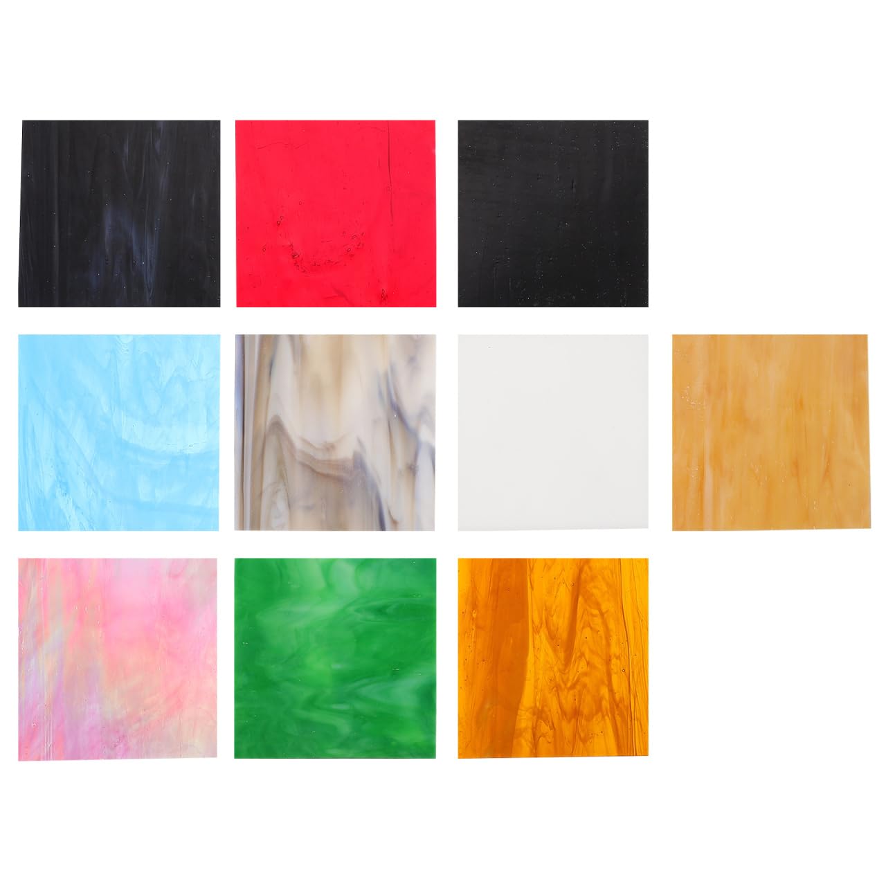 Foglie Di Mica Vetro Colorato 10 Pezzi Vetro Colorato Traslucido Mosaico Parete