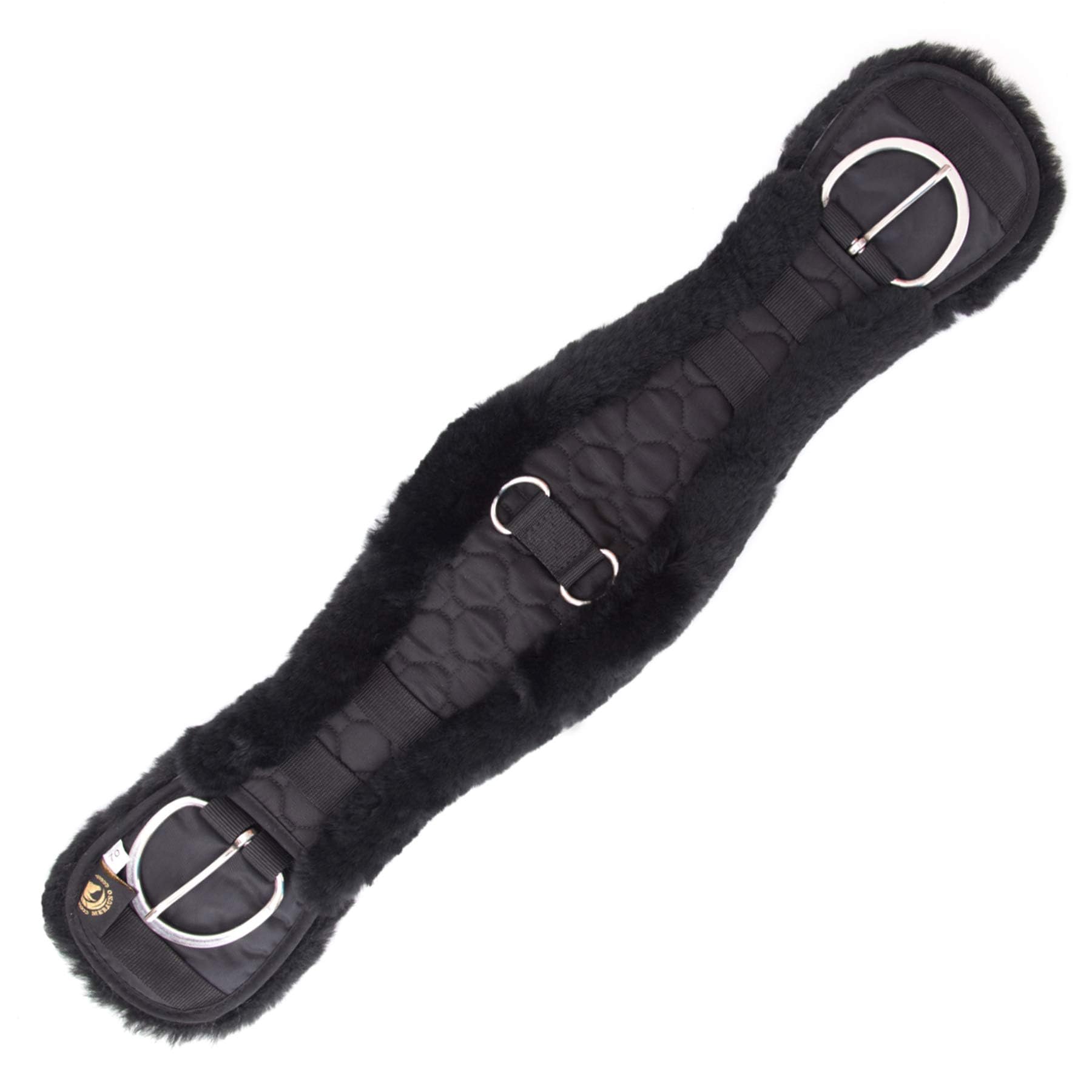 Merauno® Lambs wool Western Contour Girth Saddle Girth Made of Quality Merino Lambs wool, Special Anatomically Concave Shape for Better Slip Resistance Colour: Black 65 cm