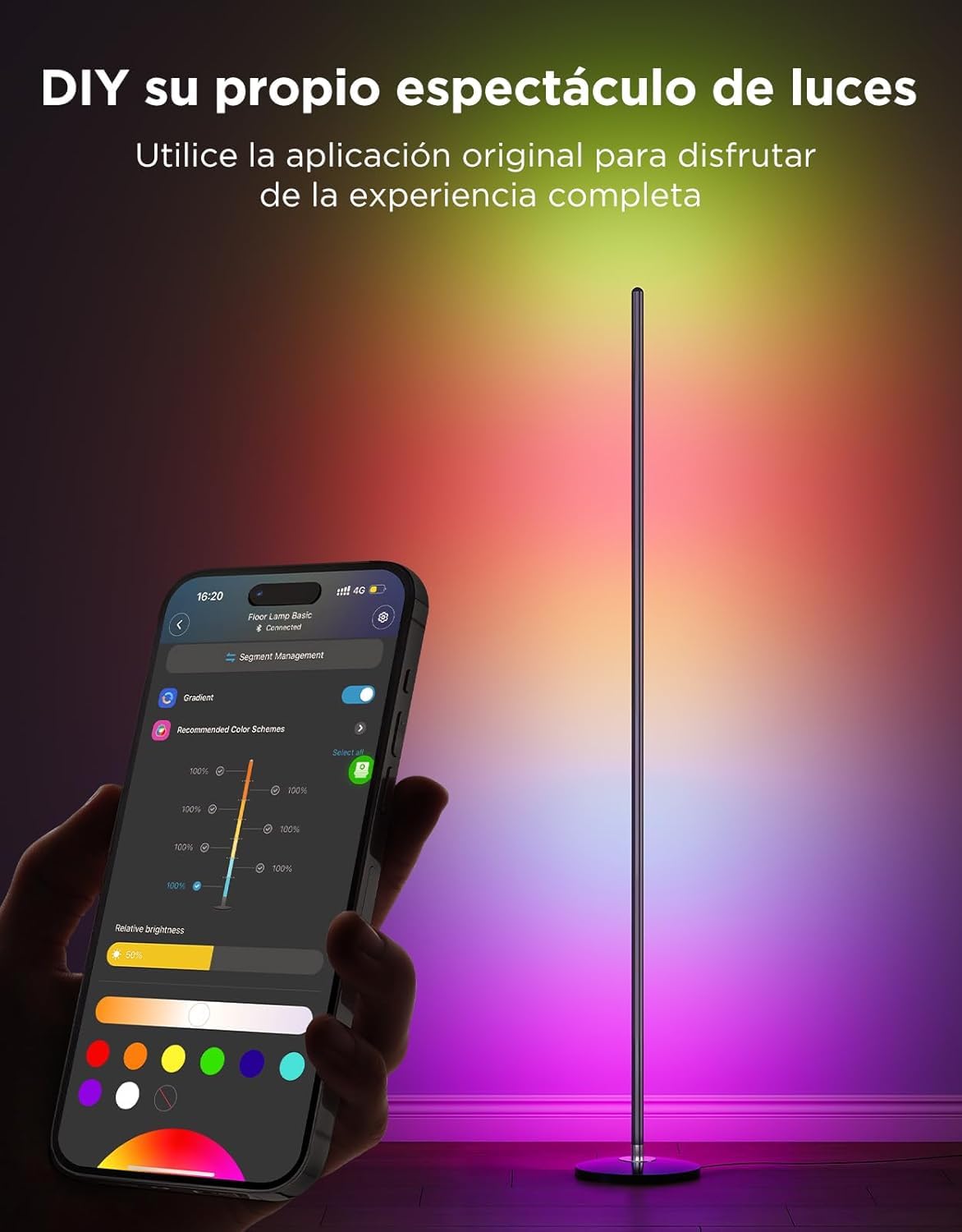 Govee TV Backlight 3 Lite Lámpara de Pie RGBIC Bundle | Compatible con Alexa y Google Assistant, Control de la Aplicación, DreamView, Para Salón y Dormitorio