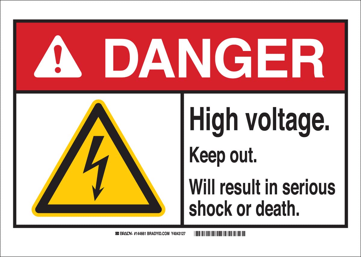Panneau de sécurité électrique Brady 144651 contre les risques d'accident - 2