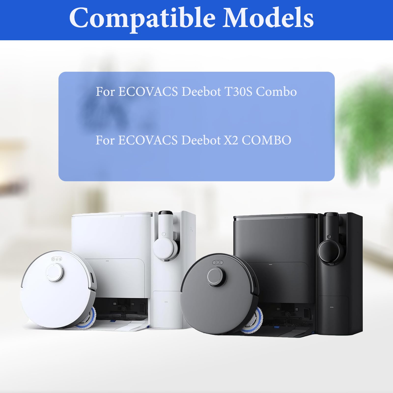 Dxyue Lot de 6 sacs à poussière de rechange pour aspirateur ECOVACS Deebot T30S Combo/X2 Combo