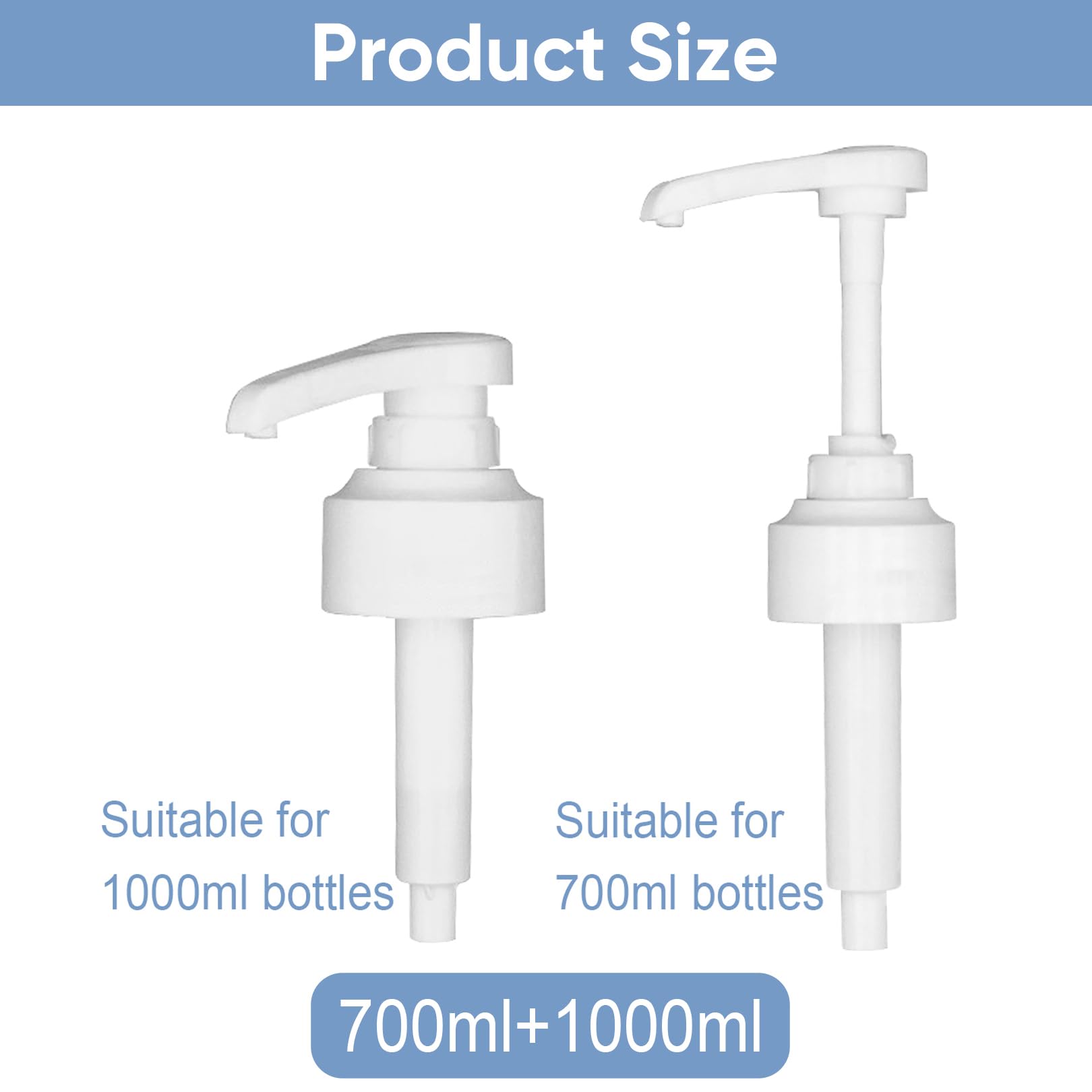 2 distributori di pompa, compatibili con pompa di sciroppo di caffè Monin, dispenser di sciroppo a scatto per pompa dosatrice da 10 ml, testa di pompa, per bottiglie da 700 ml e 1000 ml