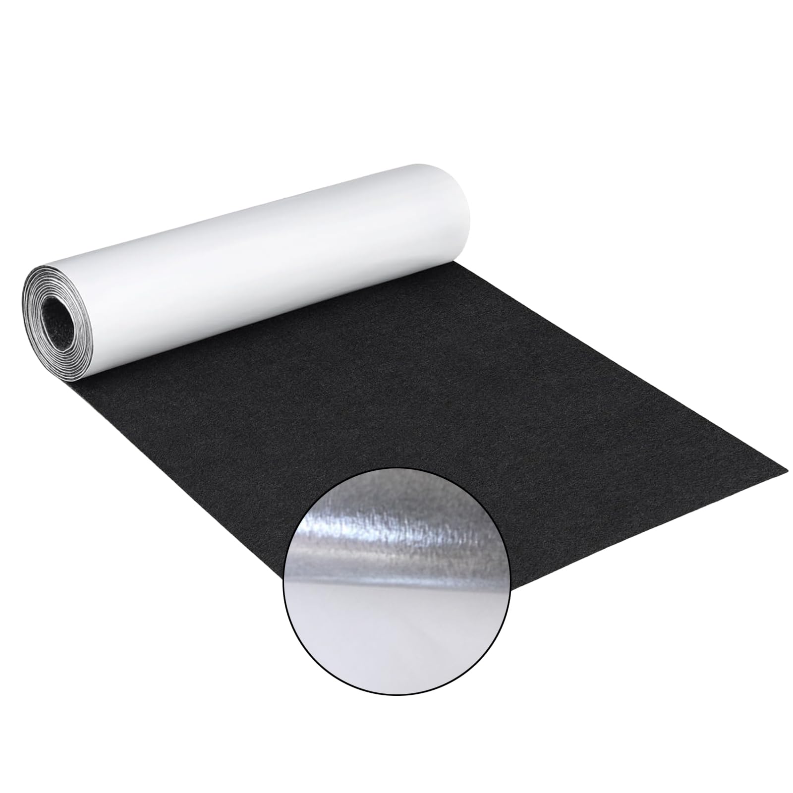 Self Adhesive Felt Fabric, 32cm×2m Multipurpose Adhesive Felt Roll 1mm Thick Black Fabric Roll Shelf for Drawer Box Liner Jewelry Box Chair Leg Picture Framing