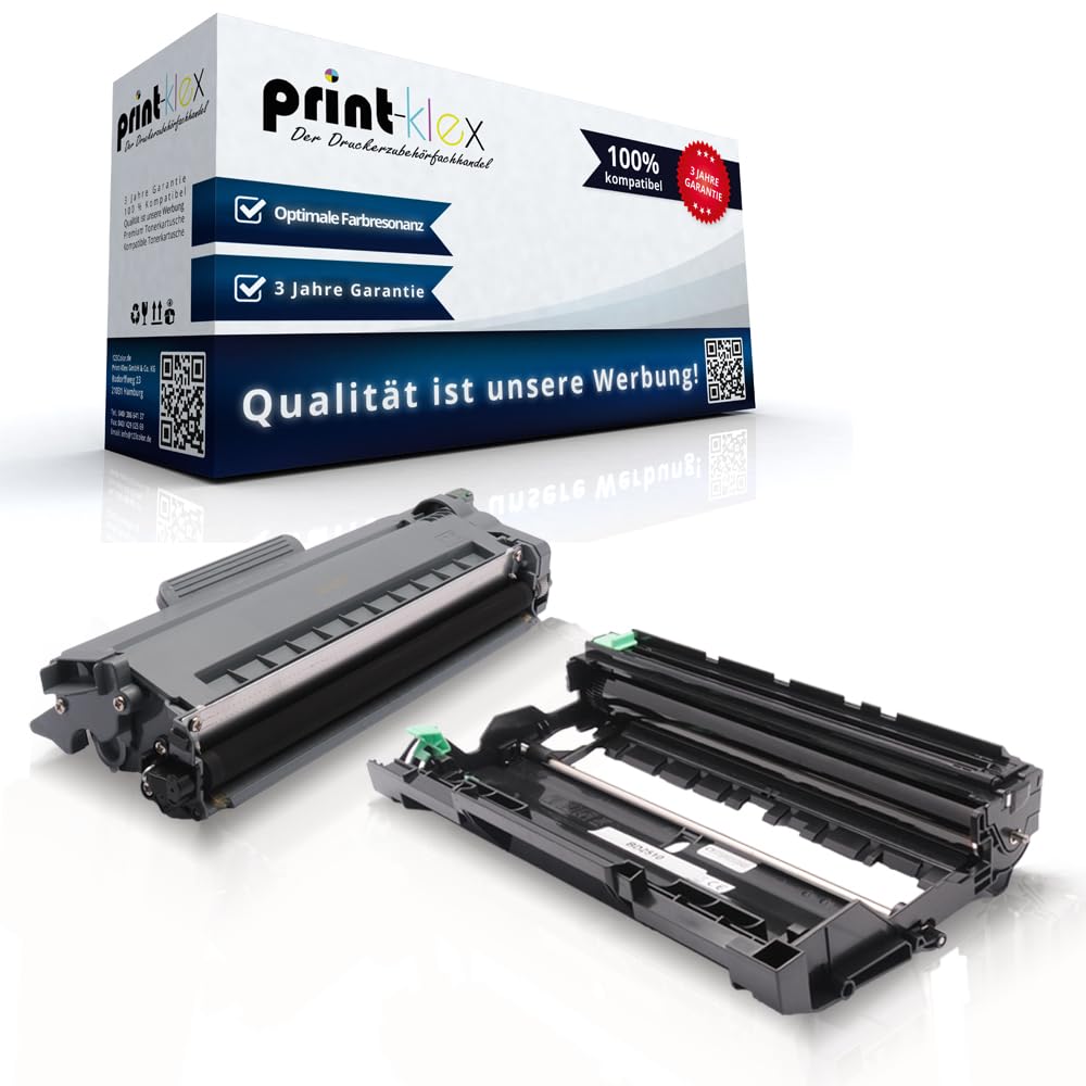 Print-Klex Toner TN2510 et tambour DR2510 compatible avec Brother MFC-L 2827 DW MFC-L 2960 DW MFC-L 2827 DWXL MFC-L 2835 DW MFC-L 2860 DW DR-2510 TN2510 DR 2510 TN-2510 0 TN 2. Série Color Plus 510