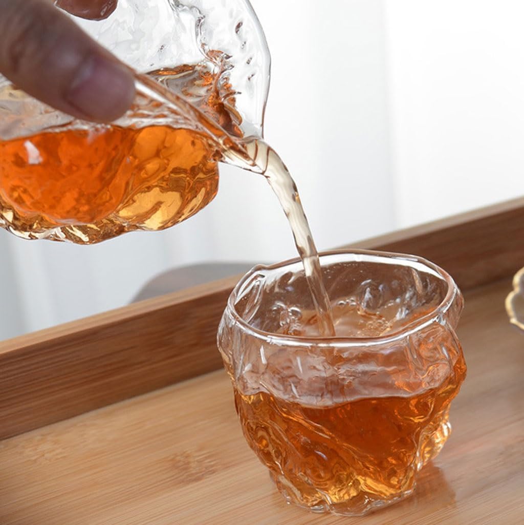 Tea Cup High Temperature Glass Stump Teacup Household Thickened Water 100ml Handmade Set Small Wine Mug