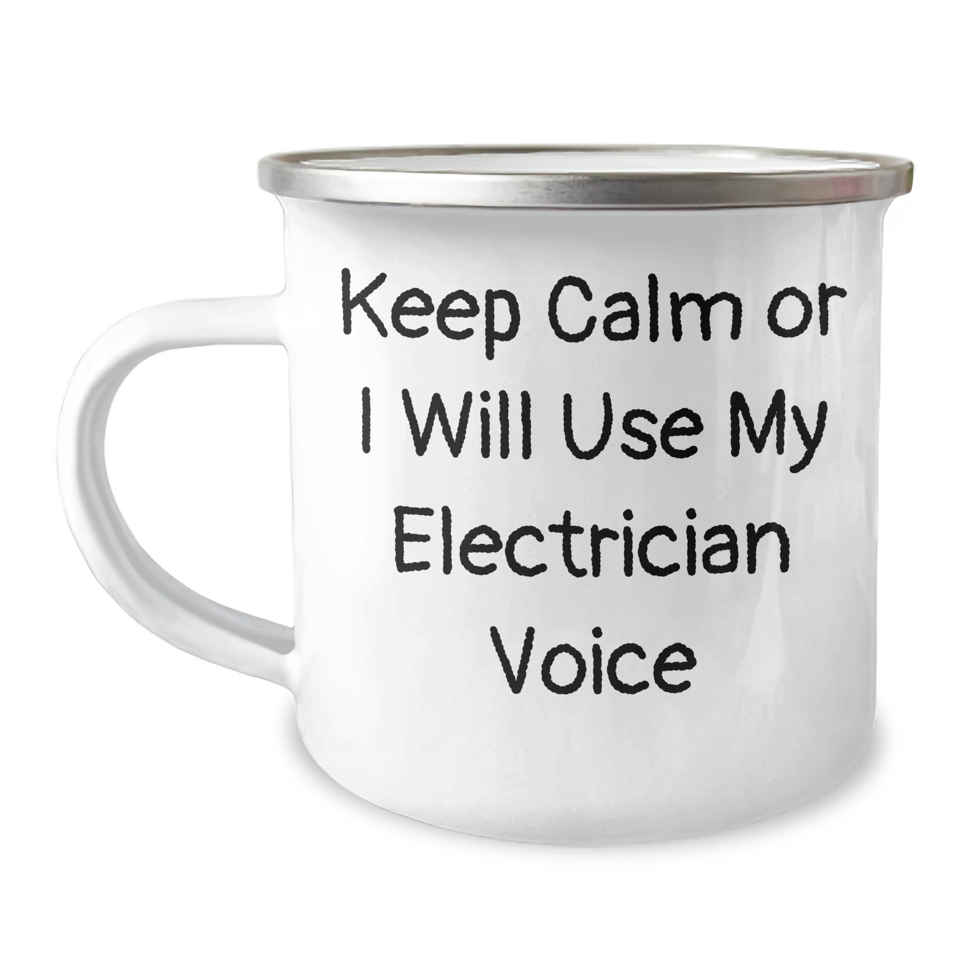Funny Electrician Gifts: Keep Calm Electrician Humor Camping Mug for Electricians, Unique Christmas Unique Gifts for Electricians from Friends, Electrician Gifts for Electricians