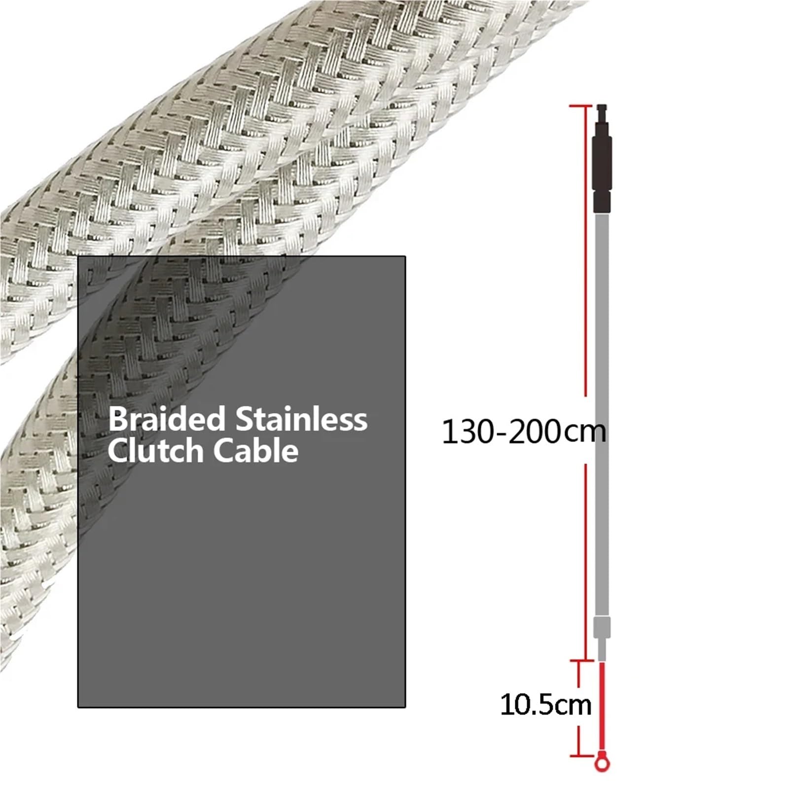 Cable de embrague trenzado de acero inoxidable para Sportster/Electra Tour Glide/Road King (190 cm)