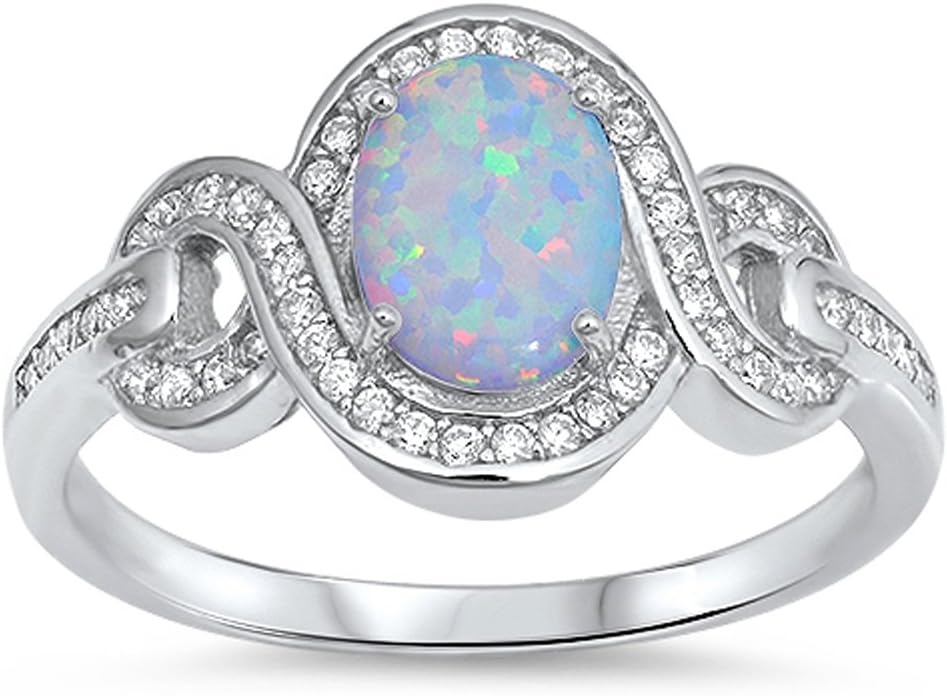 CHOOSE YOUR COLOR Sterling Silver Vintage Infinity Ring