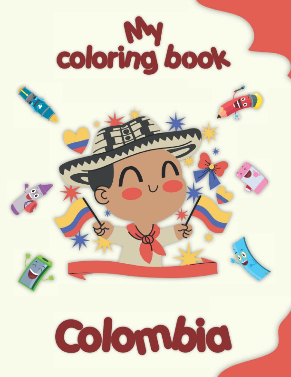 My coloring book about Colombia: Coloring Pages of Animals, Landscapes and characters, kids 4-8 Years old