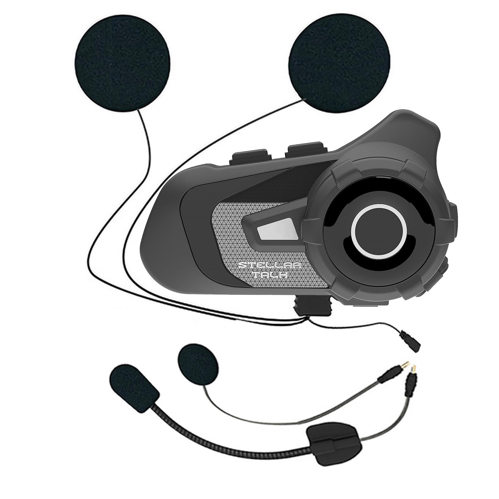 StellarTalk BlueT StellarTalk-S2 - Auriculares inalámbricos Bluetooth para casco de motocicleta, impermeables, IP67, intercomunicador de 1000 m, micrófono 2 en 1, intercomunicador para 2 conductores,