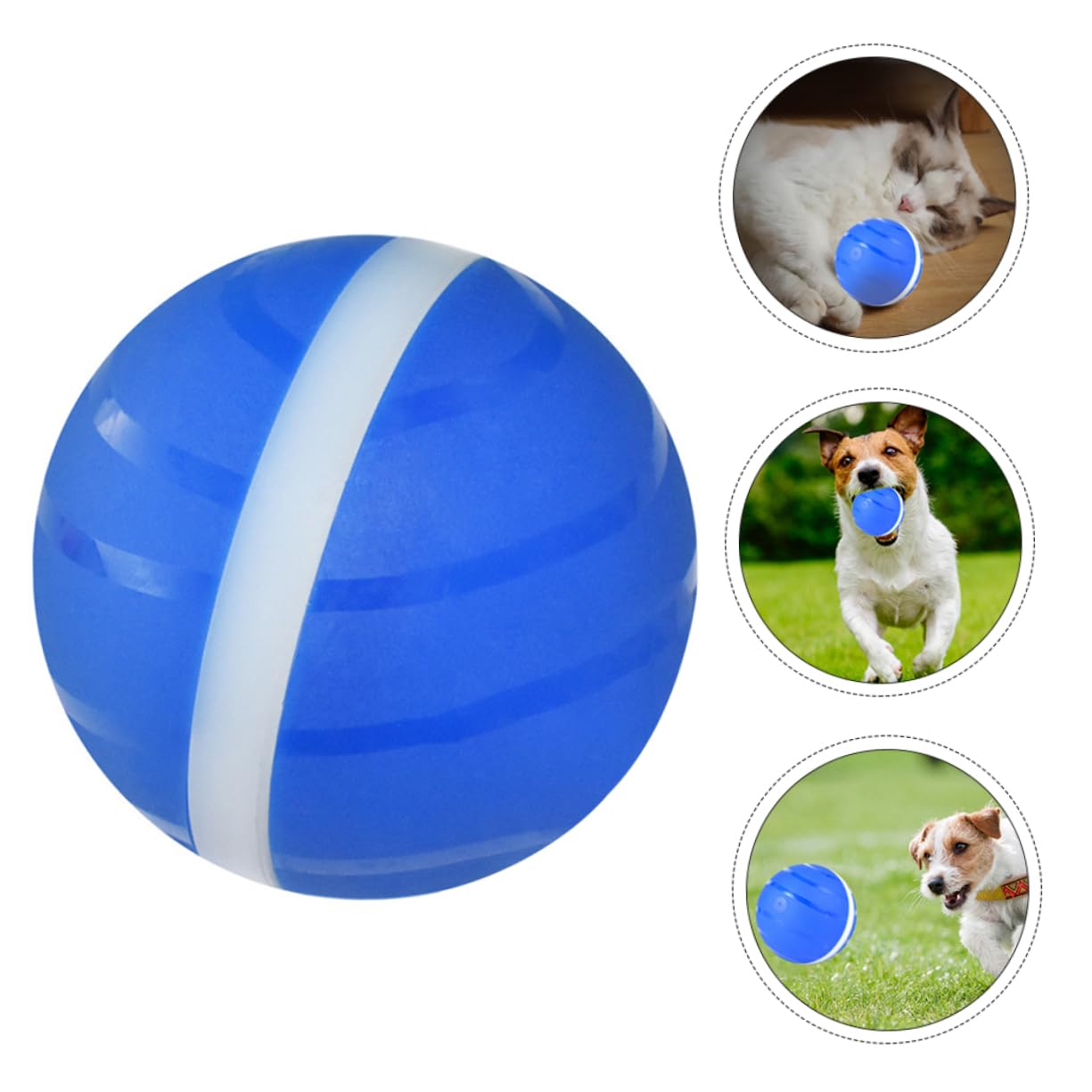Kisangel 3piezas Juguete Interactivo Automático para Gatos Bola De Luz Led USB Recargable Juguete De Movimiento para Mascotas Diversión Sin Fin Casa